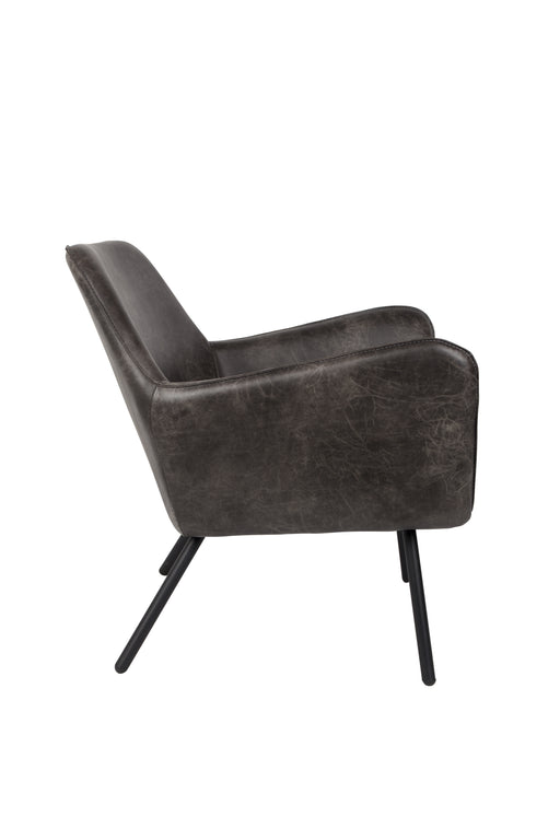 Fauteuil Bon Polyester,PU Leather Donkergrijs 76x80 cm-Fauteuils-Creating Home