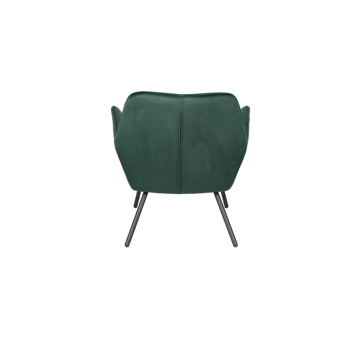 Fauteuil Bon Velvet Plyhout,Polyester Groen 76x80 cm-Fauteuils-Creating Home