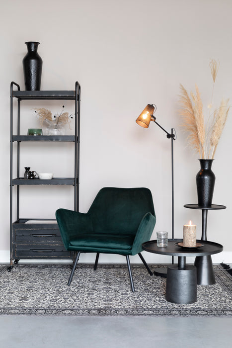 Fauteuil Bon Velvet Plyhout,Polyester Groen 76x80 cm-Fauteuils-Creating Home