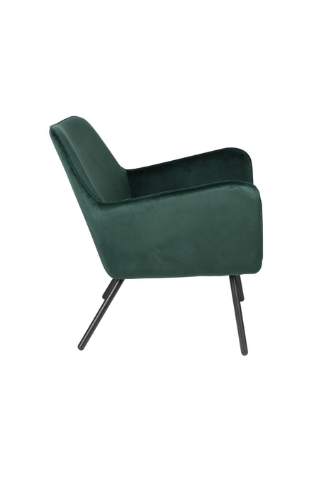 Fauteuil Bon Velvet Plyhout,Polyester Groen 76x80 cm-Fauteuils-Creating Home