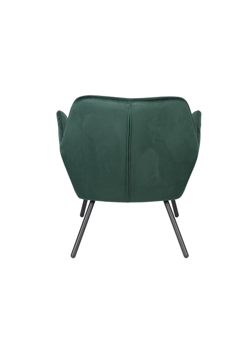Fauteuil Bon Velvet Plyhout,Polyester Groen 76x80 cm-Fauteuils-Creating Home