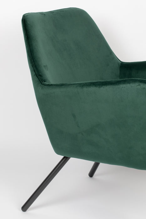 Fauteuil Bon Velvet Plyhout,Polyester Groen 76x80 cm-Fauteuils-Creating Home