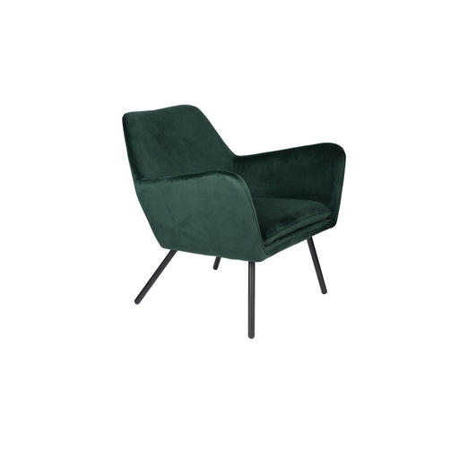 Fauteuil Bon Velvet Plyhout,Polyester Groen 76x80 cm-Fauteuils-Creating Home
