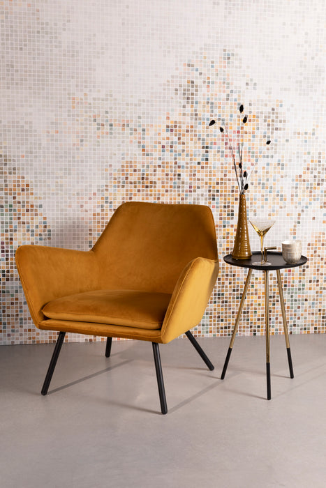 Fauteuil Bon Velvet Polyester,PU Leather Goud 76x80 cm-Fauteuils-Creating Home