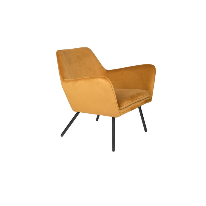 Fauteuil Bon Velvet Polyester,PU Leather Goud 76x80 cm-Fauteuils-Creating Home