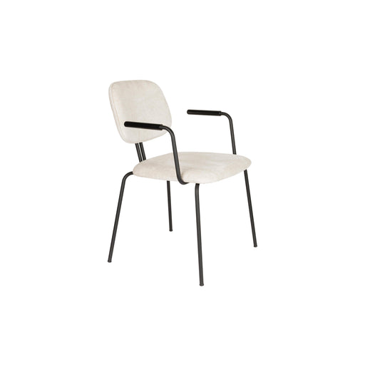 Fauteuil Bouton Off-white Polyester Wit 59x52 cm-Fauteuils-Creating Home