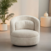 Fauteuil Britt Beige Draaibaar 84 cm 84x85x76 cm-Fauteuils-Livingfurn
