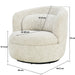 Fauteuil Britt Beige Draaibaar 84 cm 84x85x76 cm-Fauteuils-Livingfurn