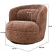 Fauteuil Britt Rood Draaibaar 84 cm 84x85x76 cm-Fauteuils-Livingfurn