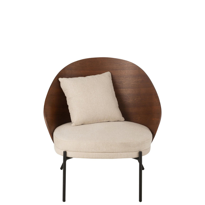 Fauteuil Bruin Metaal 72 cm 71.8x77.4x81.8 cm-Fauteuils-J-Line