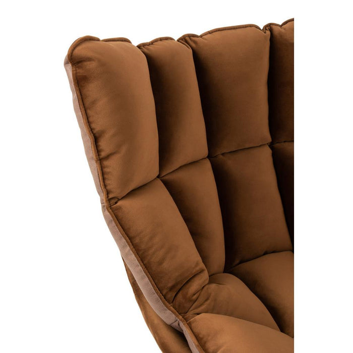Fauteuil Bruin Metaal 73 cm 73x78x92 cm-Kussens-J-Line