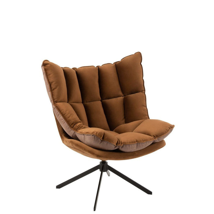 Fauteuil Bruin Metaal 73 cm 73x78x92 cm-Kussens-J-Line