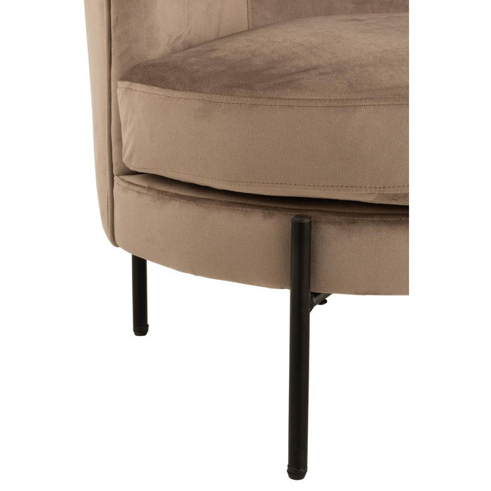 Fauteuil Bruin Populierenhout Rond 67 cm-Fauteuils-J-Line