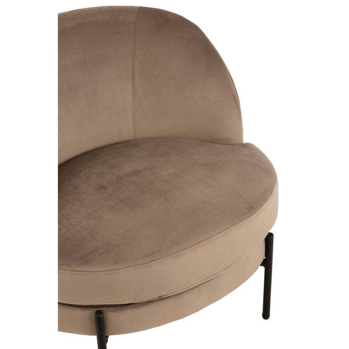 Fauteuil Bruin Populierenhout Rond 67 cm-Fauteuils-J-Line