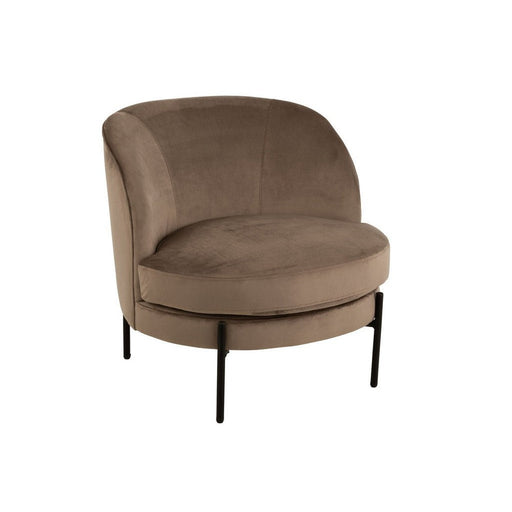 Fauteuil Bruin Populierenhout Rond 67 cm-Fauteuils-J-Line