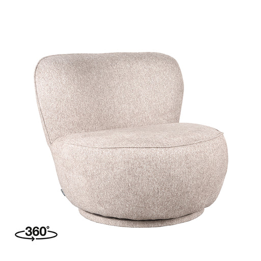 Fauteuil Bunny Bouclé Taupe 75x92x73 cm-Fauteuils-LABEL51