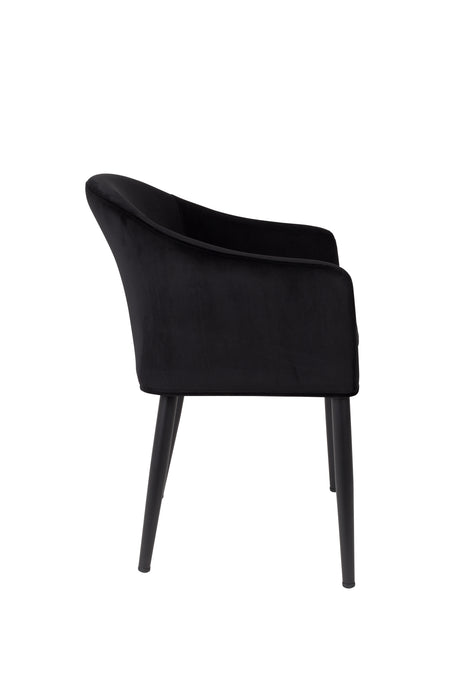 Fauteuil Catelyn Stof Zwart 55.5x57 cm-Fauteuils-Creating Home