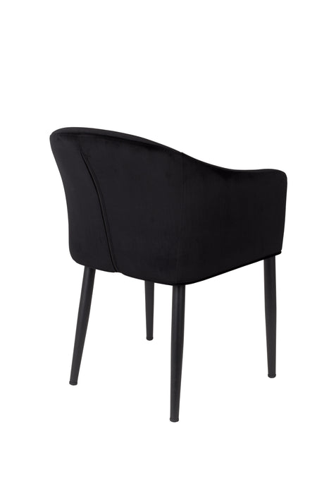 Fauteuil Catelyn Stof Zwart 55.5x57 cm-Fauteuils-Creating Home