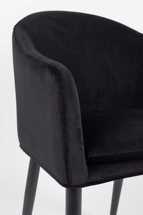 Fauteuil Catelyn Stof Zwart 55.5x57 cm-Fauteuils-Creating Home