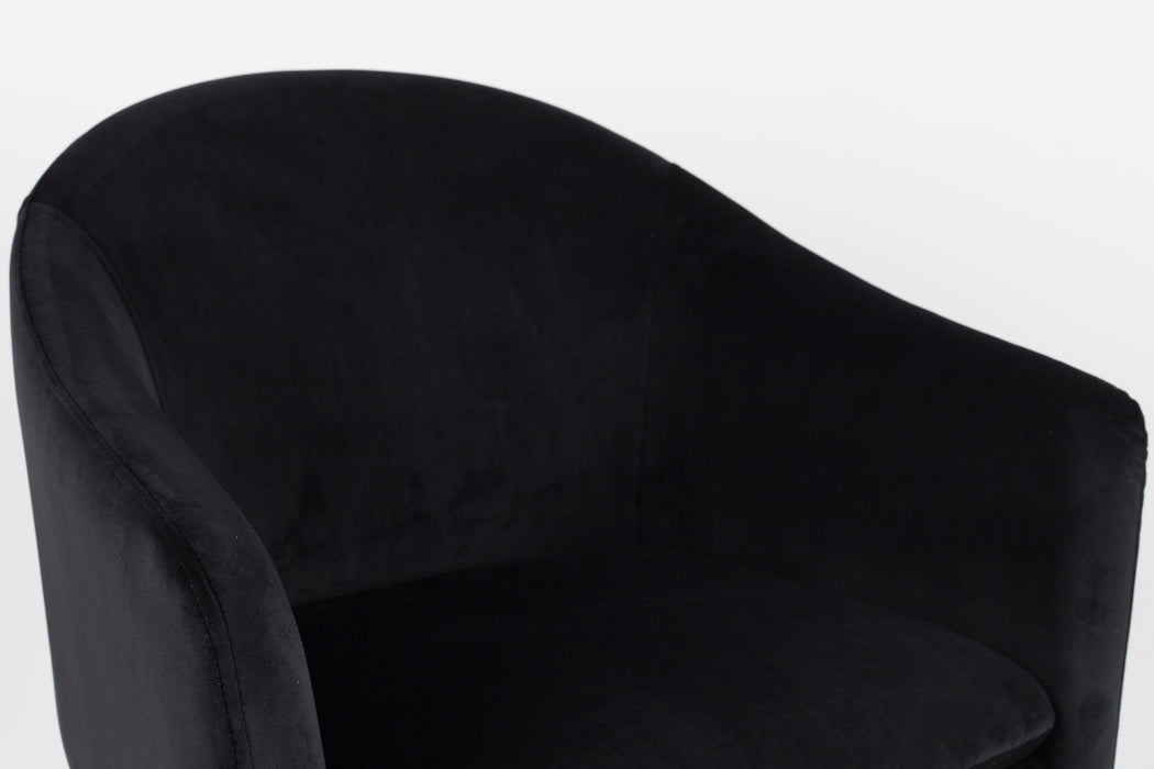 Fauteuil Catelyn Stof Zwart 55.5x57 cm-Fauteuils-Creating Home