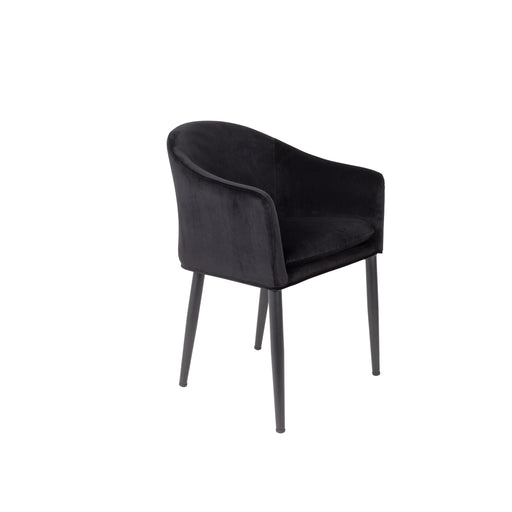 Fauteuil Catelyn Stof Zwart 55.5x57 cm-Fauteuils-Creating Home