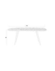Fauteuil Consoletafel Webster Metaal, Teak Bruin 118x37 cm-Fauteuils-Creating Home