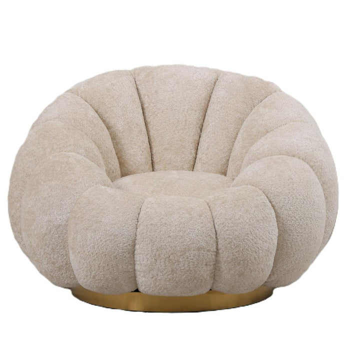 Fauteuil Daisy Polyester Crème-Fauteuils-PTMD