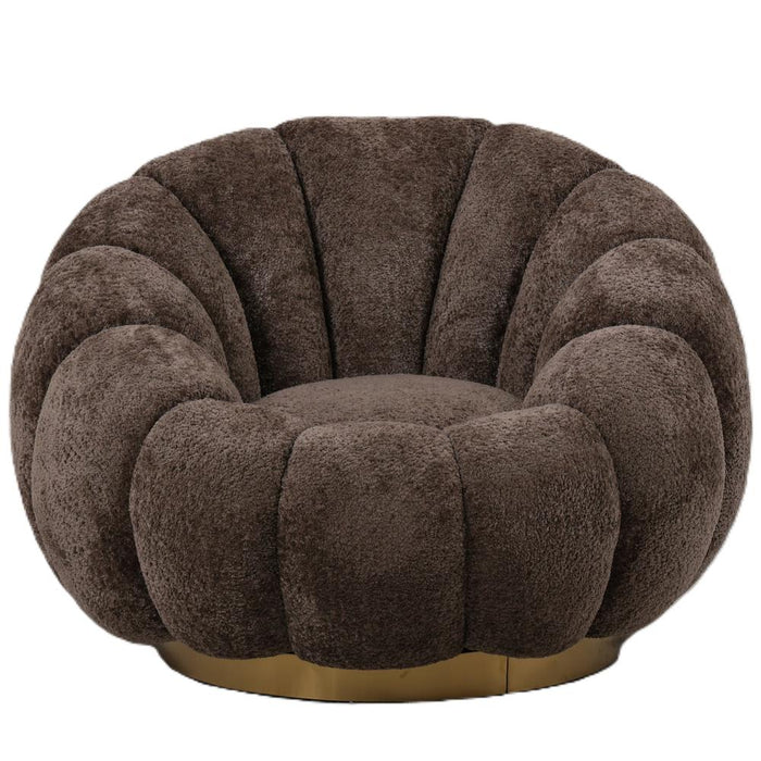Fauteuil Daisy Polyester Geel Zandbeige-Fauteuils-PTMD