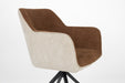 Fauteuil Daley Beige/bruin Polyester Bruin 63x62.5 cm-Fauteuils-Creating Home