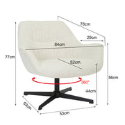 Fauteuil Daphne Zand Draaibaar 84 cm 84x78x77 cm-Fauteuils-Livingfurn