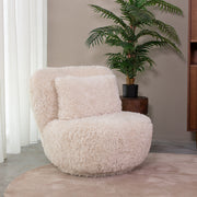 Fauteuil Doodle Creme Fluffy - 90x87x73 cm-Fauteuils-LABEL51