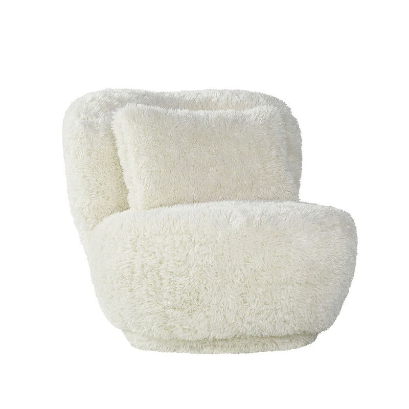Fauteuil Doodle Creme Fluffy - 90x87x73 cm-Fauteuils-LABEL51