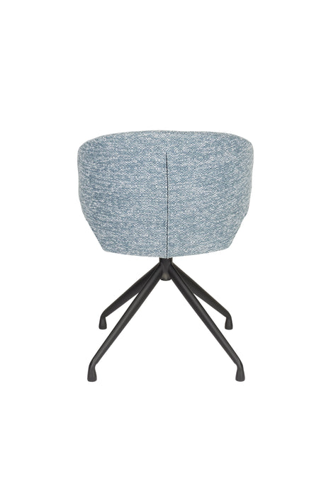 Fauteuil Draaibare Eetkamerstoel Balado Polyester Blauw 57x54.5-Fauteuils-Creating Home