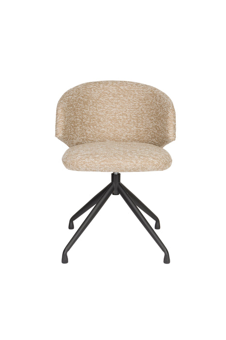 Fauteuil Draaibare Eetkamerstoel Balado Polyester Bruin 57x54.5-Fauteuils-Creating Home
