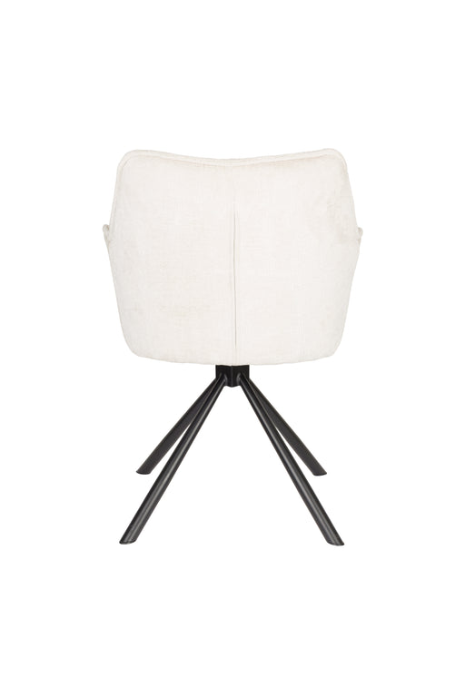 Fauteuil Draaibare Eetkamerstoel Kodak Polyester Beige 62x66 cm-Fauteuils-Creating Home