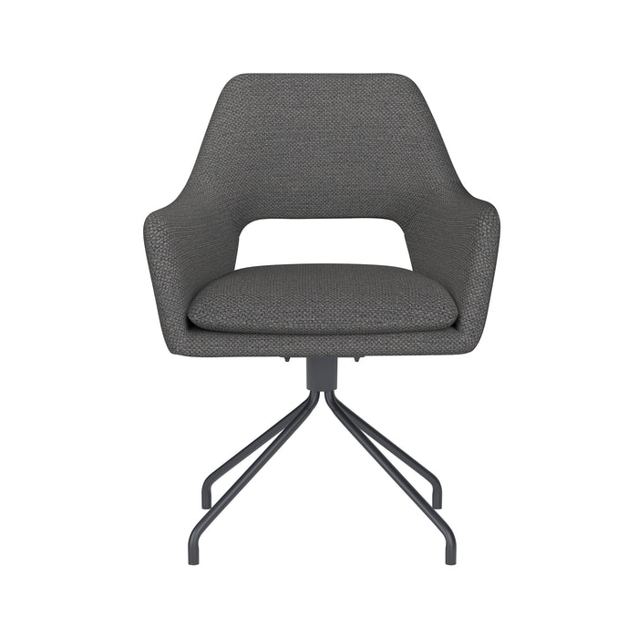 Fauteuil Draaibare Eetkamerstoel Mos Grijs Polyester Grijs 59x59-Fauteuils-Creating Home