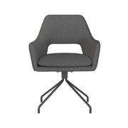 Draaibare Eetkamerstoel Mos Grijs Polyester Grijs 59x59-Eetkamerstoelen-Creating Home