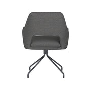 Draaibare Eetkamerstoel Mos Grijs Polyester Grijs 59x59-Eetkamerstoelen-Creating Home
