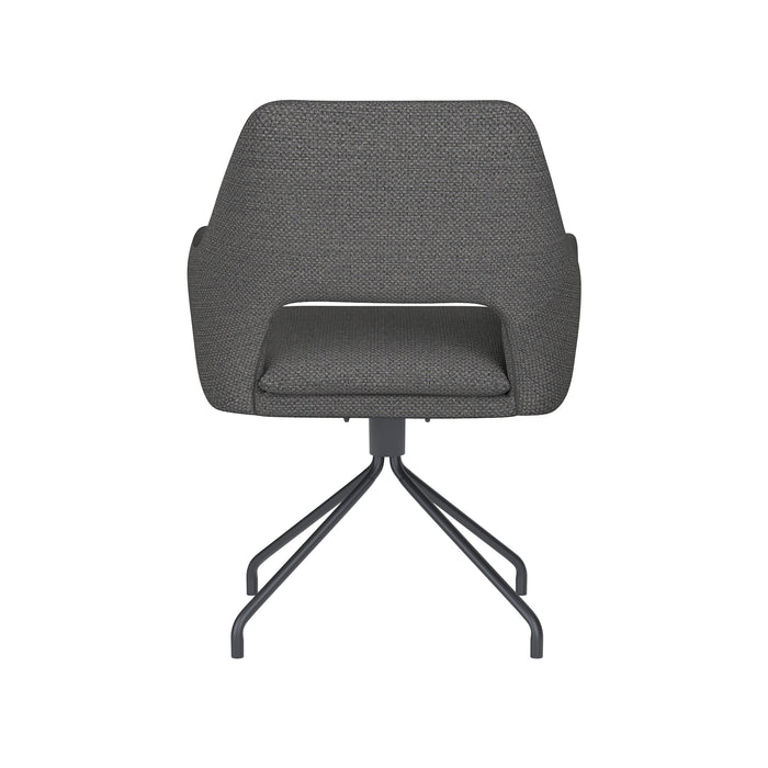 Fauteuil Draaibare Eetkamerstoel Mos Grijs Polyester Grijs 59x59-Fauteuils-Creating Home