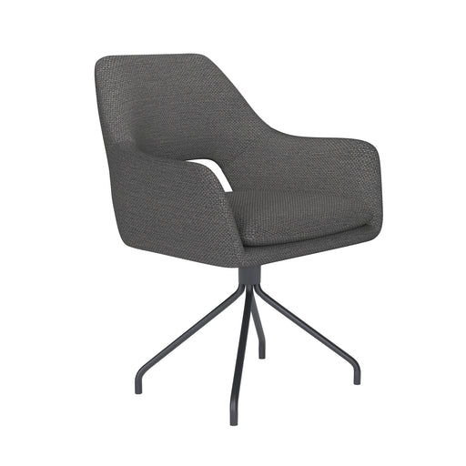 Fauteuil Draaibare Eetkamerstoel Mos Grijs Polyester Grijs 59x59-Fauteuils-Creating Home