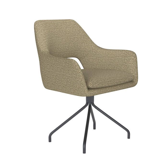Fauteuil Draaibare Eetkamerstoel Mos Groen Polyester Groen 59x59-Fauteuils-Creating Home