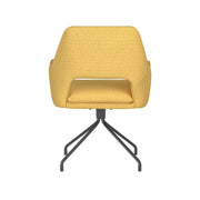 Draaibare Eetkamerstoel Mos Ochre Polyester Geel 59x59-Eetkamerstoelen-Creating Home