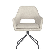Draaibare Eetkamerstoel Mos Off-white Polyester Beige-Eetkamerstoelen-Creating Home