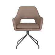 Draaibare Eetkamerstoel Mos Taupe Polyester Taupe 59x59-Eetkamerstoelen-Creating Home