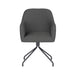 Fauteuil Draaibare Eetkamerstoel Otis Grijs Polyester Grijs 62x59-Fauteuils-Creating Home