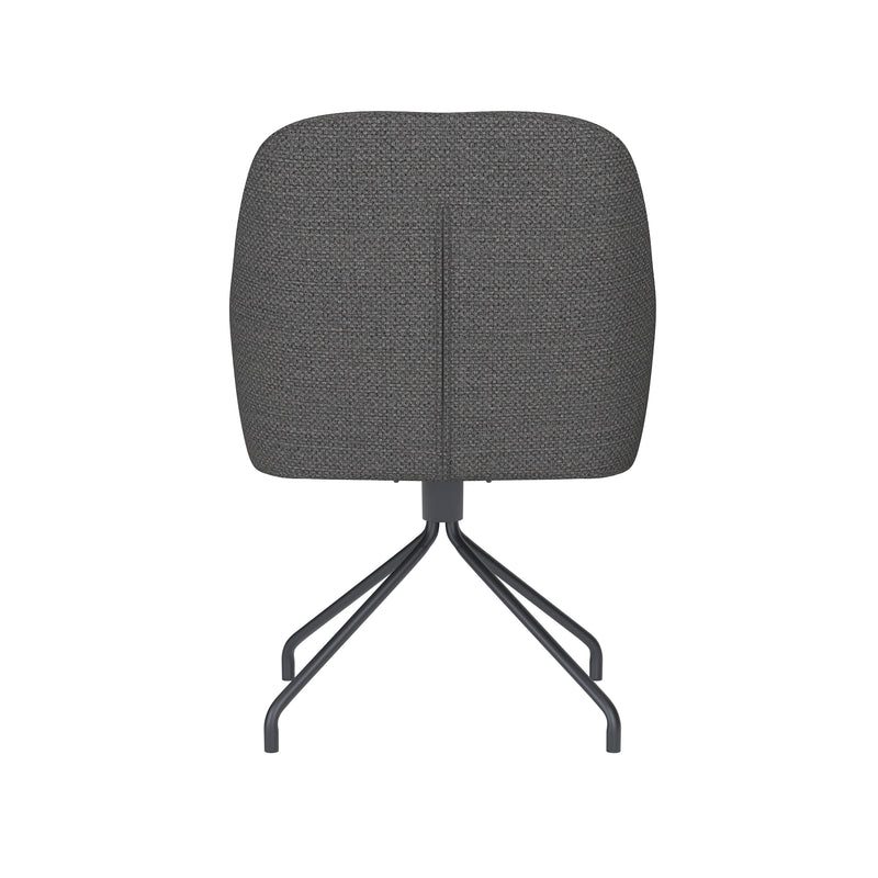Draaibare Eetkamerstoel Otis Grijs Polyester Grijs 62x59-Eetkamerstoelen-Creating Home