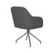Fauteuil Draaibare Eetkamerstoel Otis Grijs Polyester Grijs 62x59-Fauteuils-Creating Home