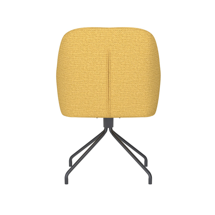 Fauteuil Draaibare Eetkamerstoel Otis Ochre Polyester Geel 62x59-Fauteuils-Creating Home