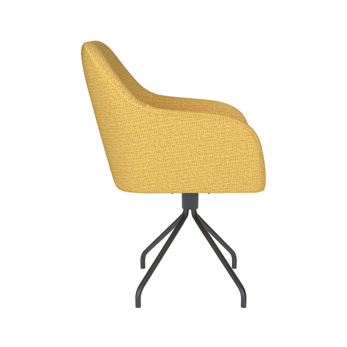 Fauteuil Draaibare Eetkamerstoel Otis Ochre Polyester Geel 62x59-Fauteuils-Creating Home