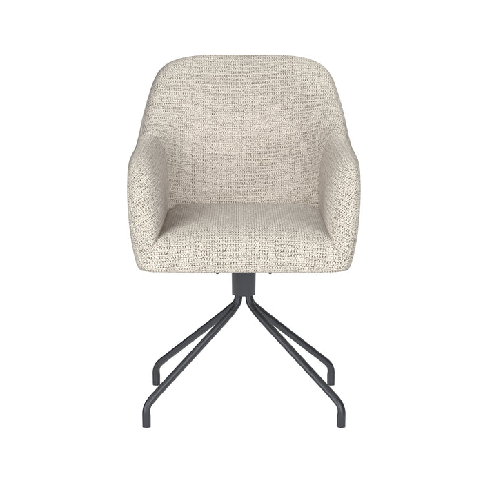 Fauteuil Draaibare Eetkamerstoel Otis Off-white Polyester Beige-Fauteuils-Creating Home